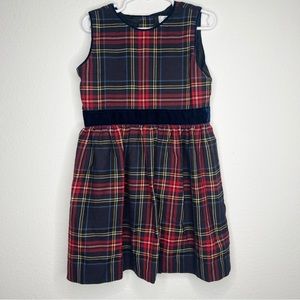 brooks brothers nice new wool tartan plaid velvet dress classic